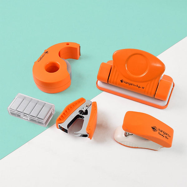 Kangaro 5-in-1 Stationery Gift Set with Stapler, Staples, Staple Remover, Tape Dispenser