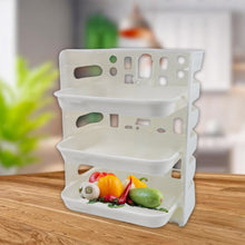 Plastic 3 Layer Wall-Mounted Food Organizer Rack (1 Set)